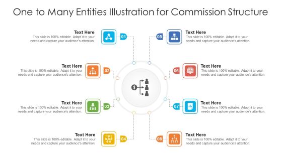 One To Many Entities Illustration For Commission Structure Ppt PowerPoint Presentation Gallery Deck PDF