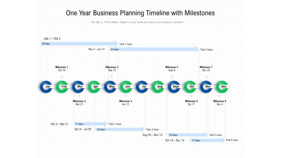 One Year Business Planning Timeline With Milestones Ppt PowerPoint Presentation Gallery Layouts PDF One Year Business Planning Timeline With Milestones Ppt PowerPoint Presentation Gallery Layouts PDF