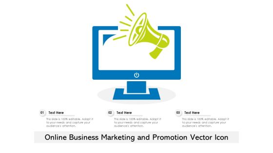 Online Business Marketing And Promotion Vector Icon Ppt PowerPoint Presentation Icon Deck PDF