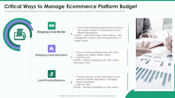 Online Business Strategy Playbook Critical Ways To Manage Ecommerce Platform Budget Elements PDF Online Business Strategy Playbook Critical Ways To Manage Ecommerce Platform Budget Elements PDF