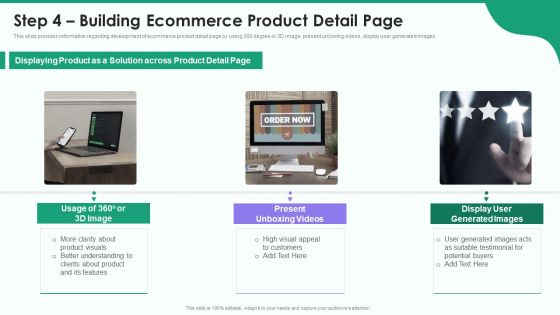 Online Business Strategy Playbook Step 4 Building Ecommerce Product Detail Page Icons PDF Online Business Strategy Playbook Step 4 Building Ecommerce Product Detail Page Icons PDF
