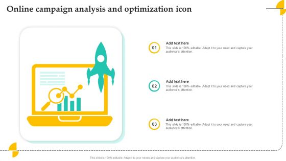 Online Campaign Analysis And Optimization Icon Icons PDF