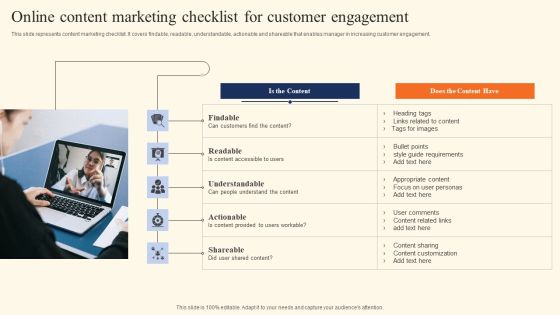 Online Content Marketing Checklist For Customer Engagement Rules PDF Online Content Marketing Checklist For Customer Engagement Rules PDF
