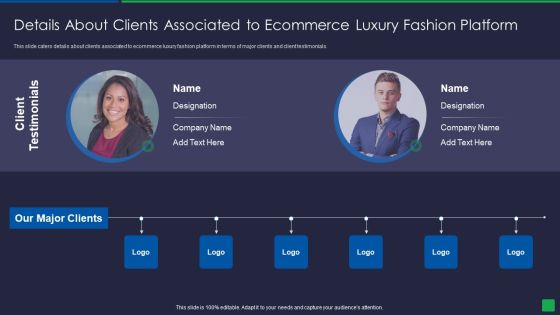 Online Fashion Extravagance Platform Venture Capitalist Financing Elevator Details About Clients Portrait PDF Online Fashion Extravagance Platform Venture Capitalist Financing Elevator Details About Clients Portrait PDF