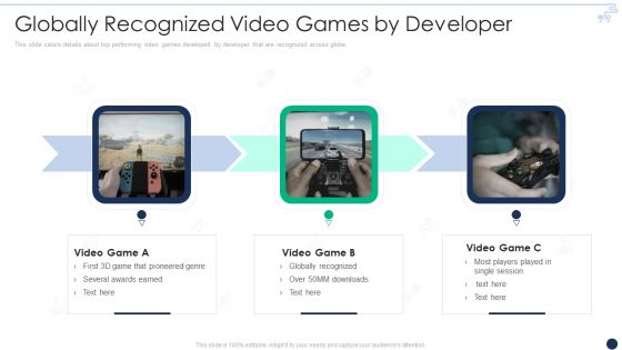 Online Gaming Funding Pitch Deck Globally Recognized Video Games By Developer Sample PDF Online Gaming Funding Pitch Deck Globally Recognized Video Games By Developer Sample PDF