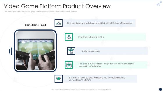 Online Gaming Funding Pitch Deck Video Game Platform Product Overview Summary PDF Online Gaming Funding Pitch Deck Video Game Platform Product Overview Summary PDF