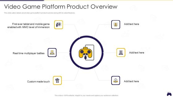Online Gaming Fundraising Pitch Deck Video Game Platform Product Overview Icons PDF Online Gaming Fundraising Pitch Deck Video Game Platform Product Overview Icons PDF