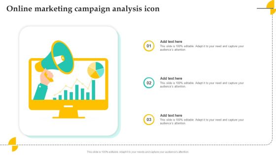Online Marketing Campaign Analysis Icon Portrait PDF Online Marketing Campaign Analysis Icon Portrait PDF