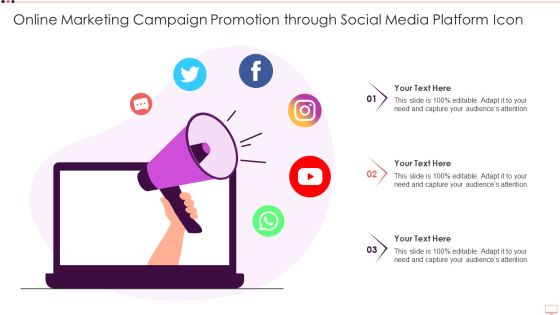 Online Marketing Campaign Promotion Through Social Media Platform Icon Structure PDF Online Marketing Campaign Promotion Through Social Media Platform Icon Structure PDF