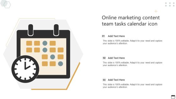 Online Marketing Content Team Tasks Calendar Icon Pictures PDF Online Marketing Content Team Tasks Calendar Icon Pictures PDF
