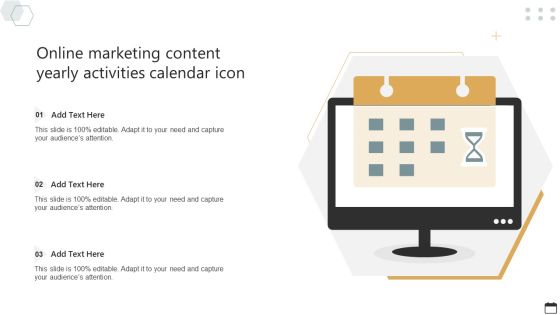 Online Marketing Content Yearly Activities Calendar Icon Infographics PDF Online Marketing Content Yearly Activities Calendar Icon Infographics PDF