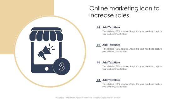Online Marketing Icon To Increase Sales Inspiration PDF