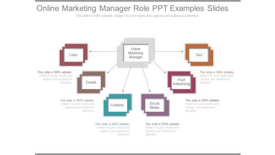 Online Marketing Manager Role Ppt Examples Slides