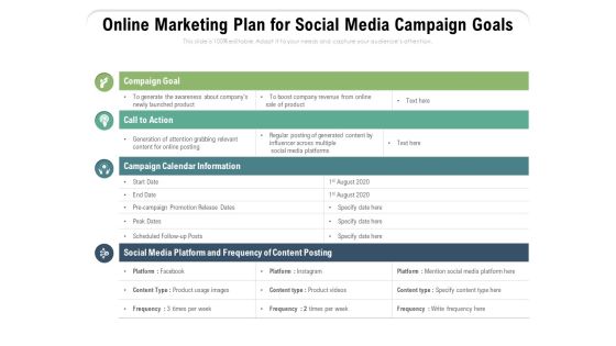 Online Marketing Plan For Social Media Campaign Goals Ppt PowerPoint Presentation Portfolio Model PDF Online Marketing Plan For Social Media Campaign Goals Ppt PowerPoint Presentation Portfolio Model PDF