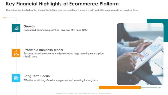 Online Marketing Platform Key Financial Highlights Of Ecommerce Platform Background PDF Online Marketing Platform Key Financial Highlights Of Ecommerce Platform Background PDF