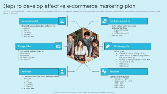 Online Marketing Techniques For Acquiring Clients Steps To Develop Effective Ecommerce Template PDF