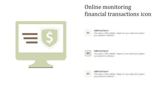 Online Monitoring Financial Transactions Icon Graphics PDF Online Monitoring Financial Transactions Icon Graphics PDF