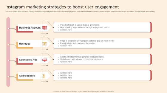 Online PR Techniques To Boost Brands Online Visibility Instagram Marketing Strategies To Boost Guidelines PDF