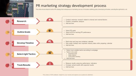 Online PR Techniques To Boost Brands Online Visibility PR Marketing Strategy Development Process Sample PDF Online PR Techniques To Boost Brands Online Visibility PR Marketing Strategy Development Process Sample PDF