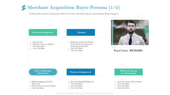 Online Payment Platform Merchant Acquisition Buyer Persona Cash Infographics PDF Online Payment Platform Merchant Acquisition Buyer Persona Cash Infographics PDF