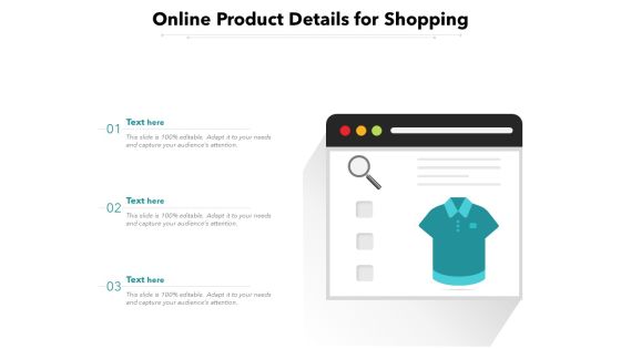 Online Product Details For Shopping Ppt PowerPoint Presentation Gallery Design Ideas PDF Online Product Details For Shopping Ppt PowerPoint Presentation Gallery Design Ideas PDF