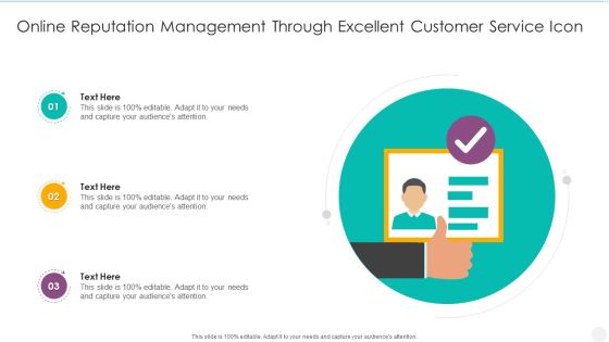 Online Reputation Management Through Excellent Customer Service Icon Template PDF Online Reputation Management Through Excellent Customer Service Icon Template PDF