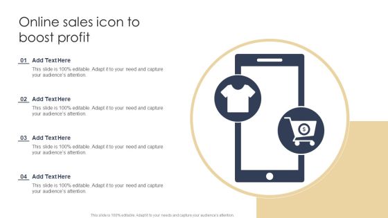 Online Sales Icon To Boost Profit Guidelines PDF