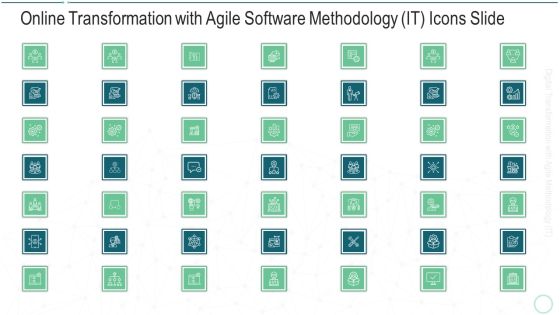 Online Transformation With Agile Software Methodology IT Icons Slide Icons PDF