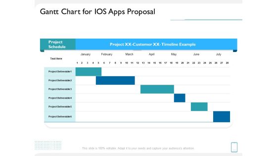 operating system application gantt chart for ios apps proposal ppt icon introduction pdf