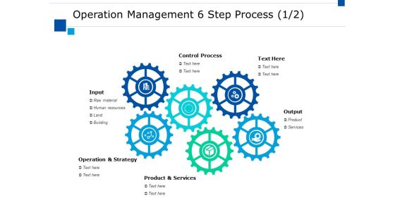 Operation Management 6 Step Process Ppt PowerPoint Presentation Ideas Format Ideas
