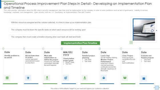 Operational Process Improvement Plan Steps In Detail Developing An Implementation Brochure PDF Operational Process Improvement Plan Steps In Detail Developing An Implementation Brochure PDF