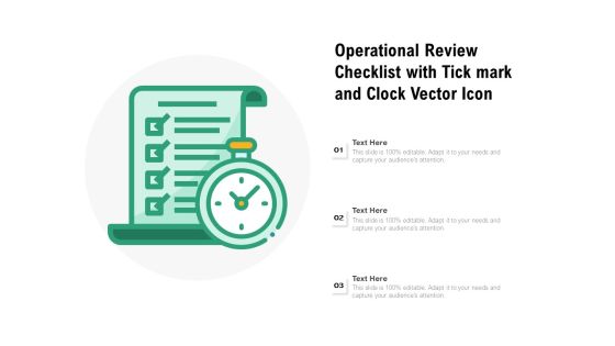 Operational Review Checklist With Tickmark And Clock Vector Icon Ppt PowerPoint Presentation Infographic Template Gallery PDF Operational Review Checklist With Tickmark And Clock Vector Icon Ppt PowerPoint Presentation Infographic Template Gallery PDF