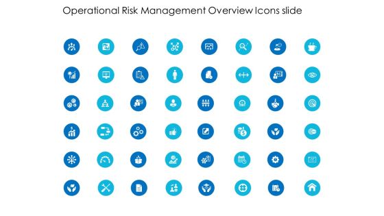 Operational Risk Management Overview Icons Slide Gear Ppt Powerpoint Presentation Infographic Template Infographic Template