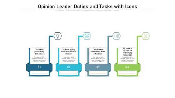 Opinion Leader Duties And Tasks With Icons Ppt PowerPoint Presentation File Grid PDF