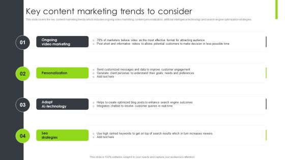 Optimizing Content Marketing Strategies To Enhance Conversion Rate Key Content Marketing Trends To Consider Infographics PDF Optimizing Content Marketing Strategies To Enhance Conversion Rate Key Content Marketing Trends To Consider Infographics PDF