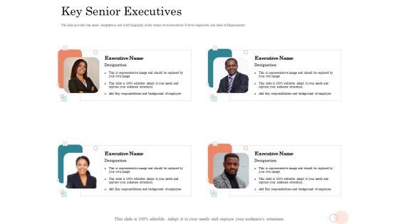 Option Pool Funding Pitch Deck Key Senior Executives Ppt File Template PDF