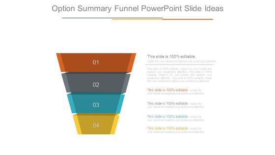 Option Summary Funnel Powerpoint Slide Ideas Option Summary Funnel Powerpoint Slide Ideas