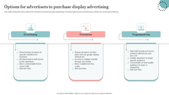 Options For Advertisers To Purchase Display Advertising Sample PDF Options For Advertisers To Purchase Display Advertising Sample PDF