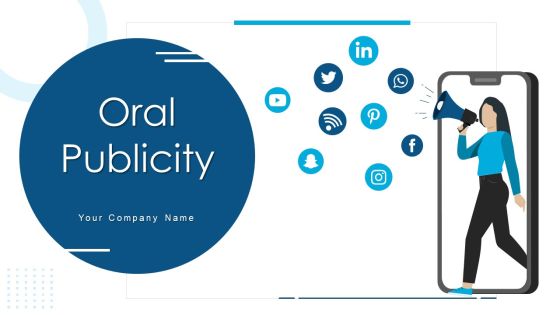 Oral Publicity Advertising Icon Ppt PowerPoint Presentation Complete Deck With Slides