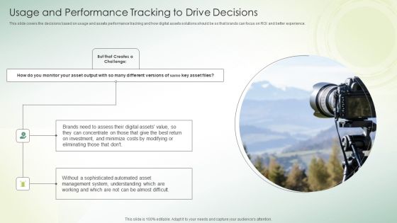 Organization DAM Services Usage And Performance Tracking To Drive Decisions Graphics PDF