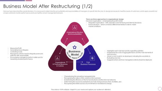 Organization Restructuring Business Model After Restructuring Ppt PowerPoint Presentation File Inspiration PDF