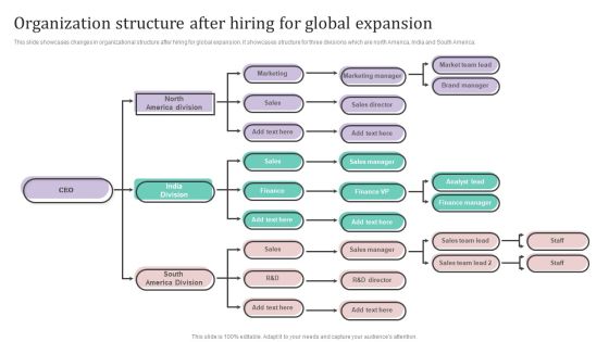 Organization Structure After Hiring For Global Expansion Ppt PowerPoint Presentation Diagram Lists PDF Organization Structure After Hiring For Global Expansion Ppt PowerPoint Presentation Diagram Lists PDF