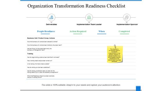 Organization Transformation Readiness Checklist Ppt PowerPoint Presentation Summary Layout Ideas Organization Transformation Readiness Checklist Ppt PowerPoint Presentation Summary Layout Ideas