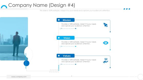 Organization Values Presentation Deck Template Company Name Design 4 Portrait PDF
