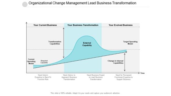 Organizational Change Management Lead Business Transformation Ppt PowerPoint Presentation Layouts Demonstration