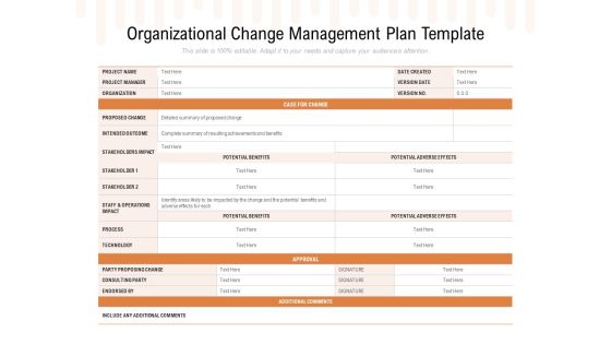 Organizational Change Management Plan Template Ppt PowerPoint Presentation Gallery Deck PDF Organizational Change Management Plan Template Ppt PowerPoint Presentation Gallery Deck PDF