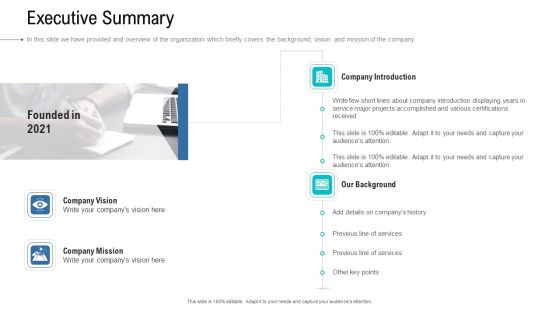 Organizational Development And Promotional Plan Executive Summary Template PDF