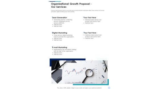 Organizational Growth Proposal Our Services One Pager Sample Example Document Organizational Growth Proposal Our Services One Pager Sample Example Document