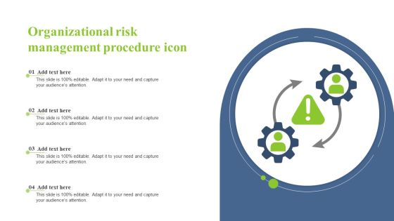 Organizational Risk Management Procedure Icon Infographics PDF