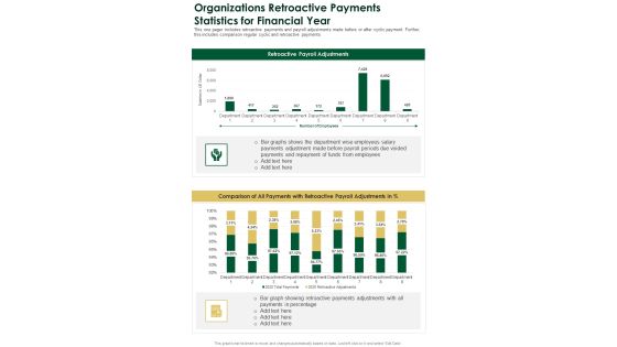 Organizations Retroactive Payments Statistics For Financial Year One Pager Documents Organizations Retroactive Payments Statistics For Financial Year One Pager Documents